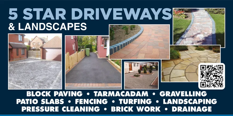 5 Star Driveways & Landscapes advert
