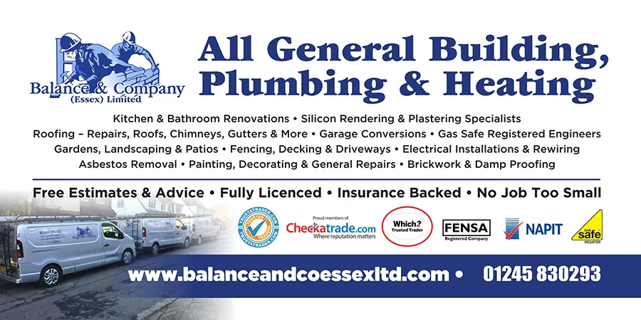 Balance & Company Building, Plumbing & Heating advert