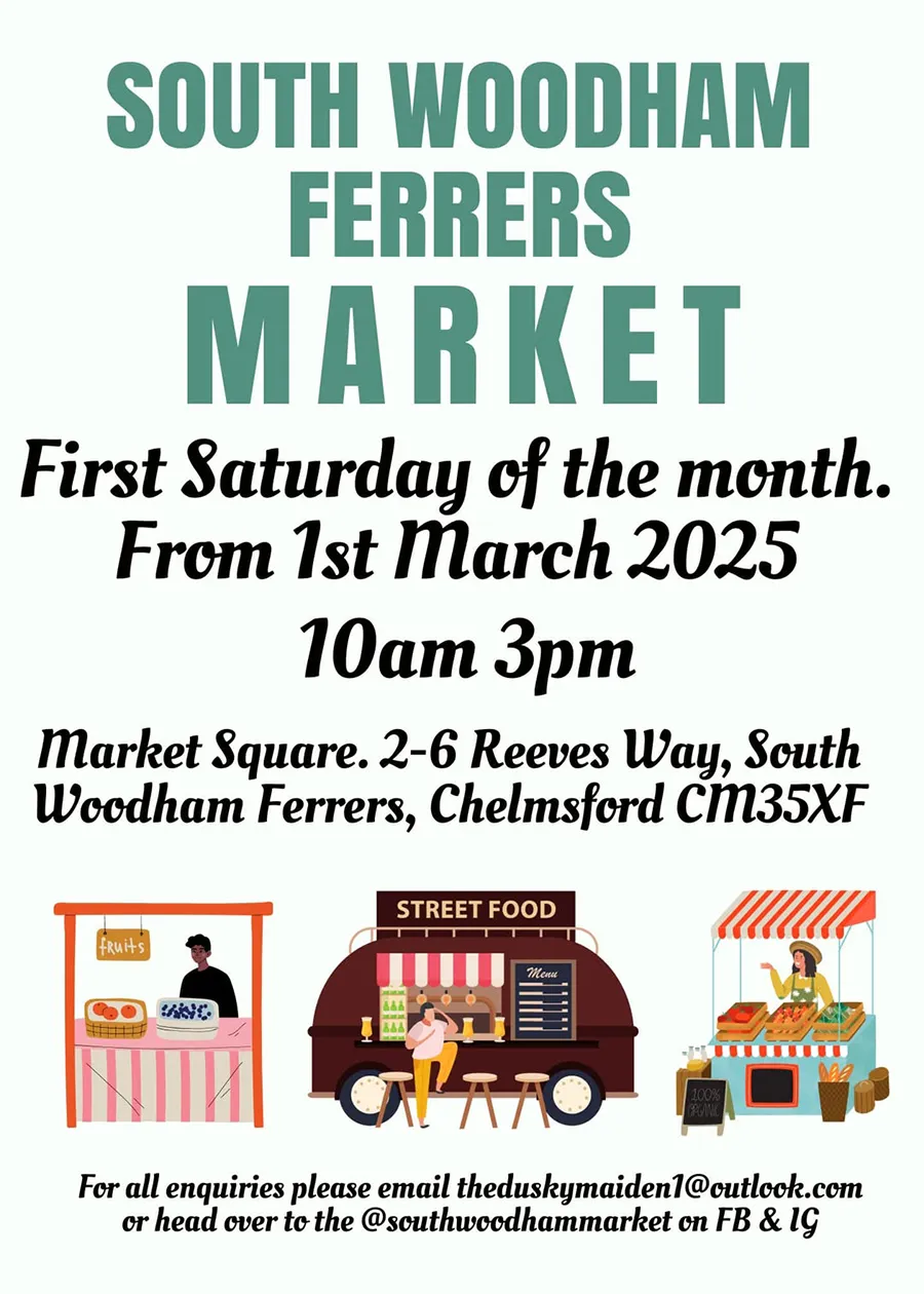 South Woodham Ferrers Market advert