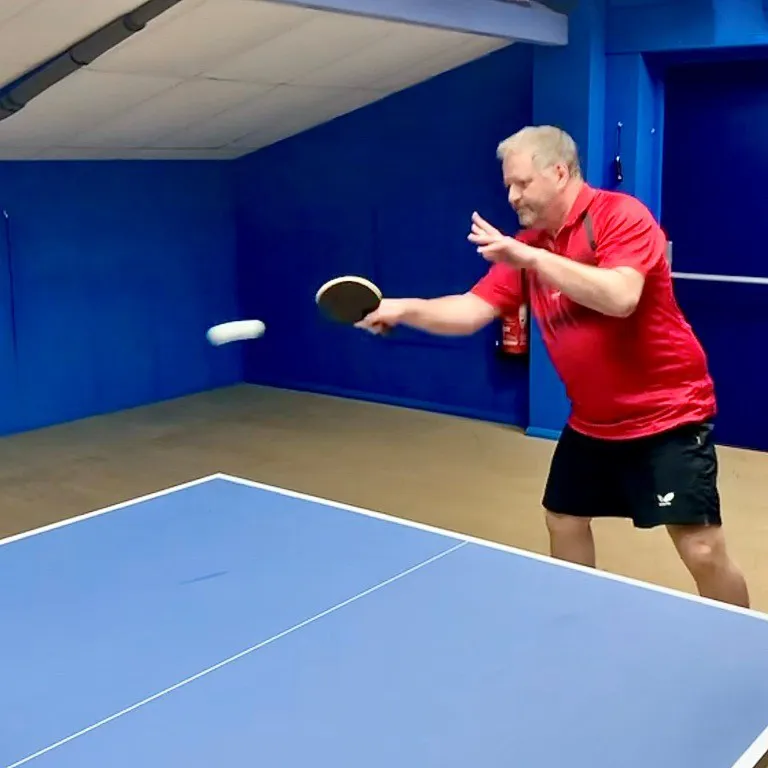 Stow Maries A’s Ken Sheard in his win over Lloyd Bennett-Smith
