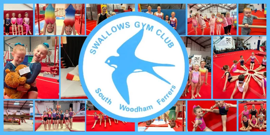 Swallow Gymnastics Club logo and photos