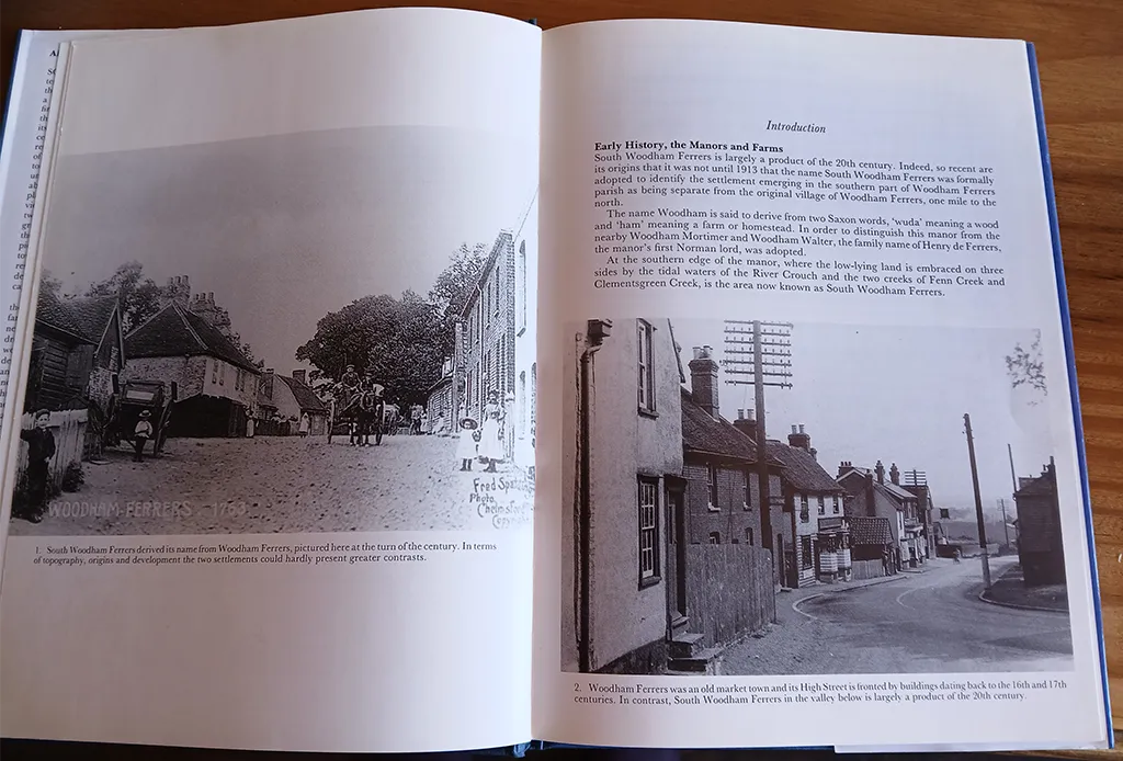 Page from South Woodham Ferrers A Pictorial History by John Frankland