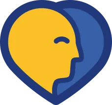 Heart and head icon