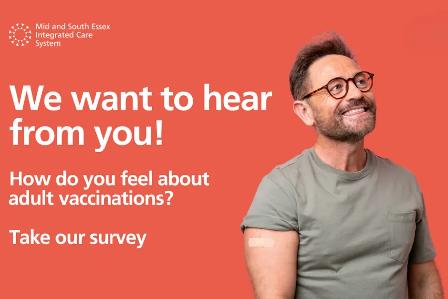 "We want to hear from you" title graphic