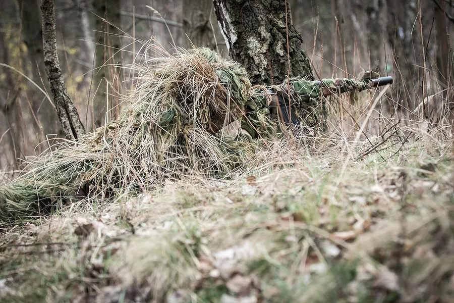 camouflaged soldier