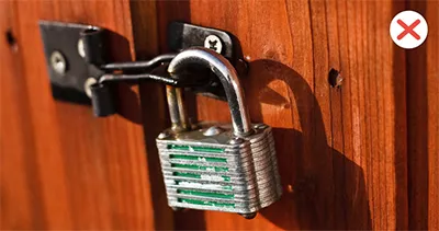 padlock on shed