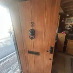 Restored wooden front door