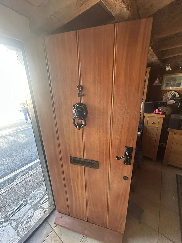 Restored wooden front door