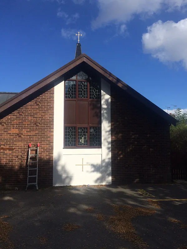 External rendering and painting on a house