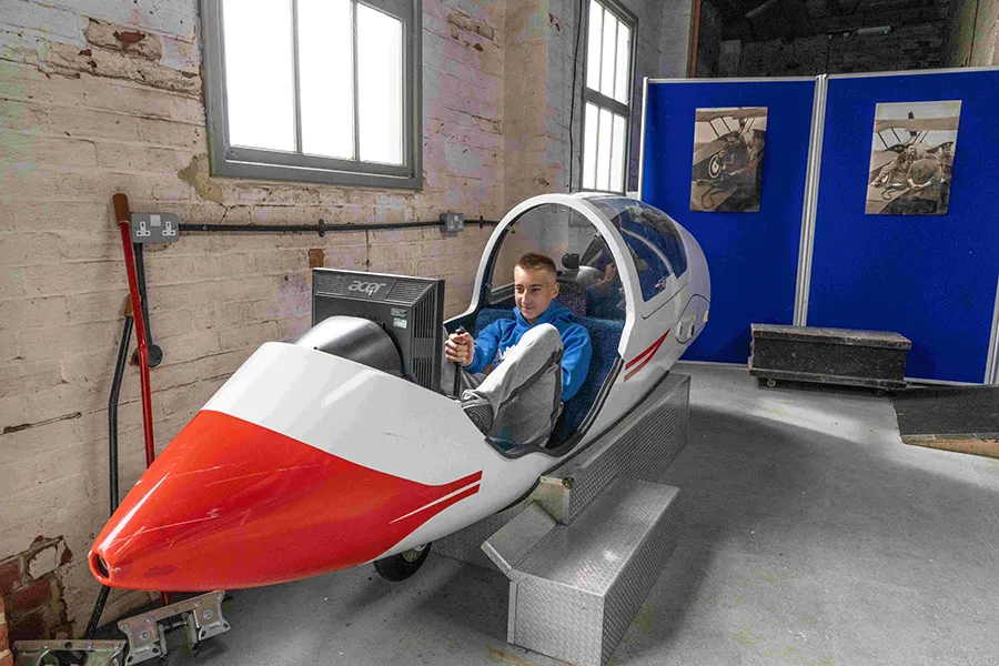 Joshua Andrews enjoys an interactive Cockpit