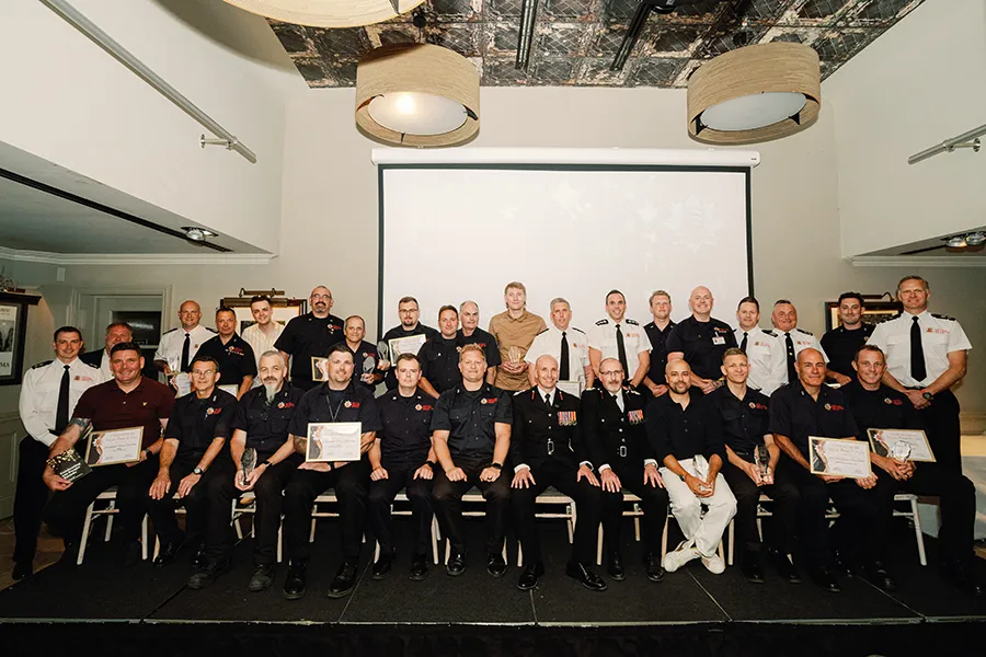 Group photo of members of the Fire and Rescue service