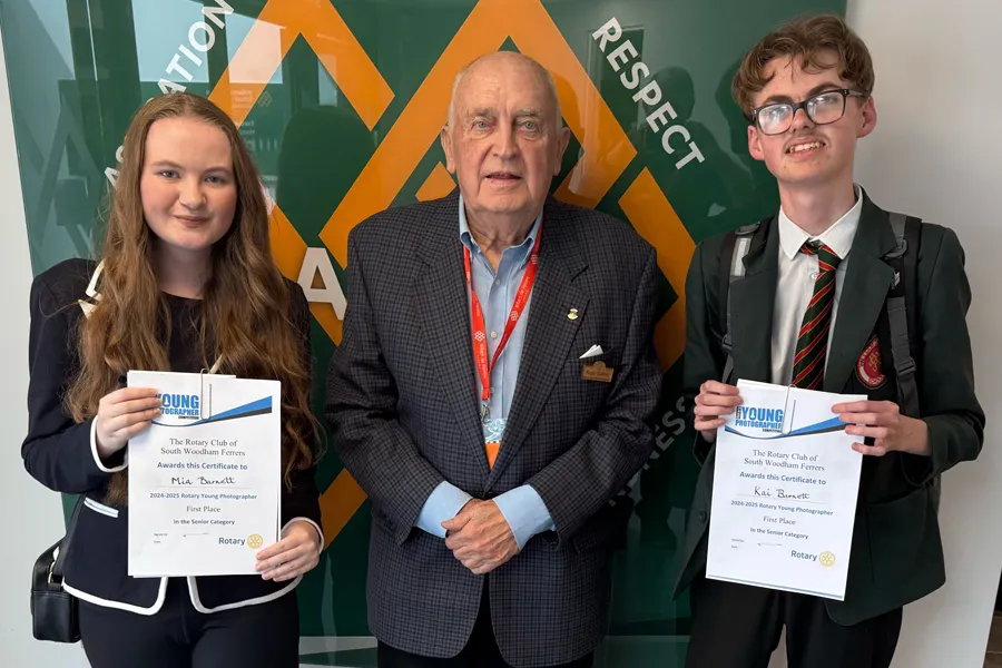 Rotary Young Photographer winners, Mia and Kai