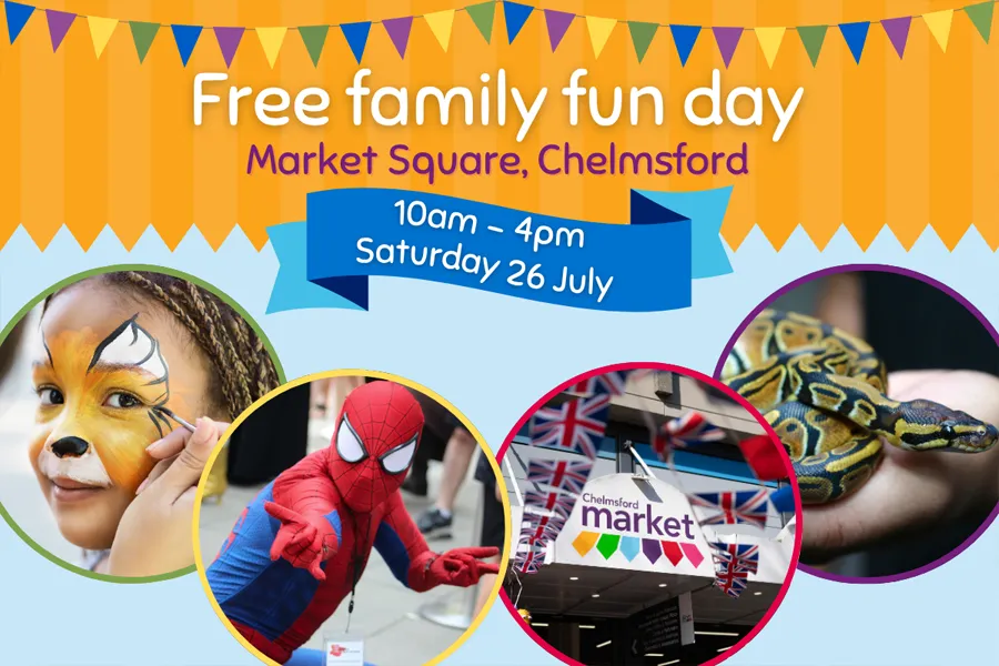 Chelmsford Market Family Fun Day 2025 title graphic