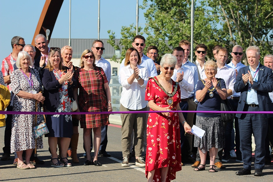 Bow Bridge Road was opened on Friday 11 July paving the way for the next phase of works on the city’s new waterside quarter.