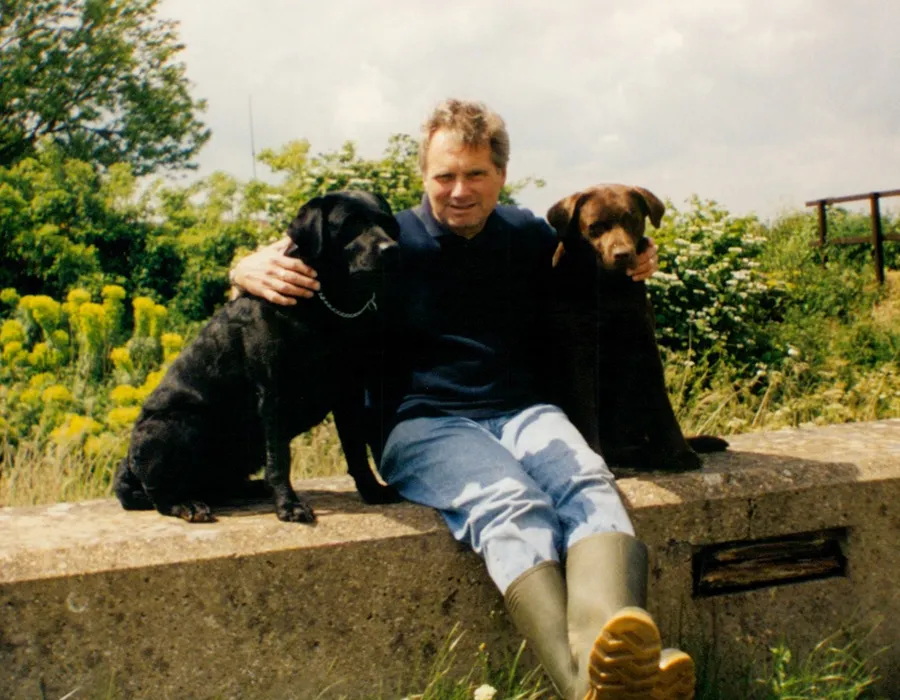 John Cormack with his dogs