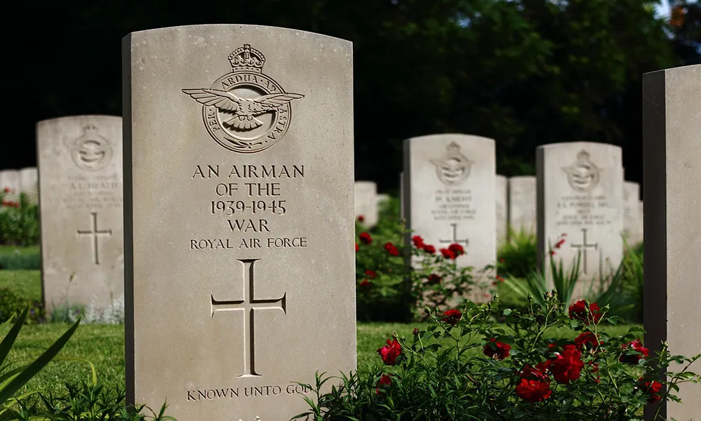 Royal Air Force memorial headstone