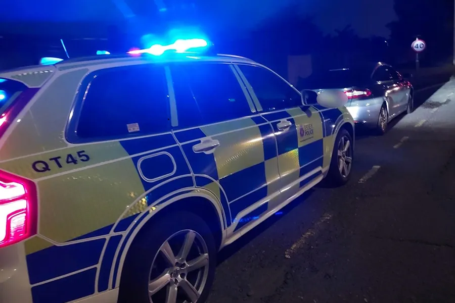 Police car in Operation Topaz