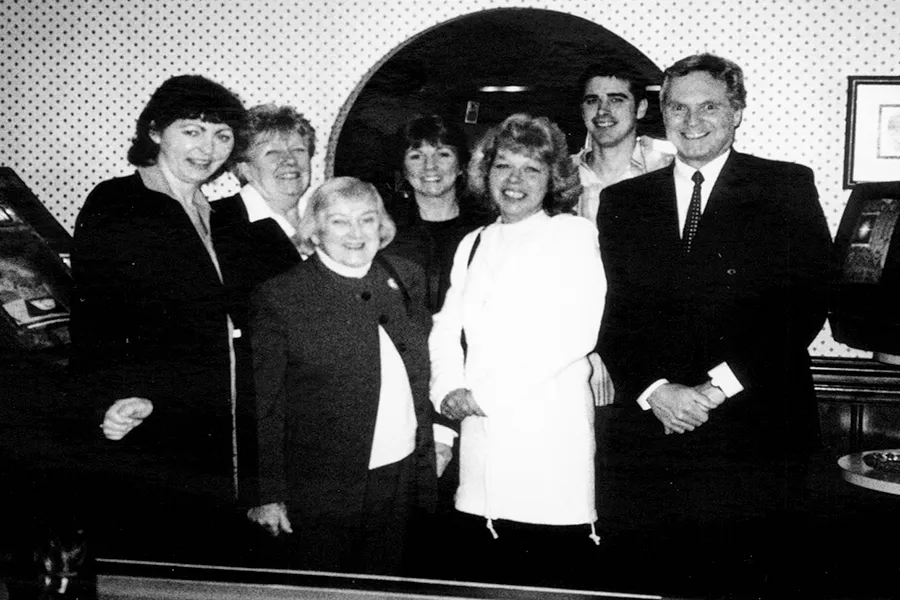 B/w photo Greenwood surgery volunteers