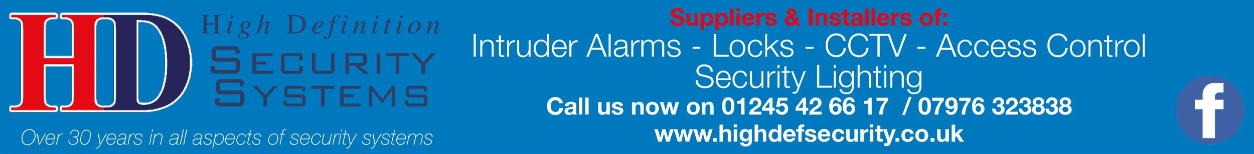 HD Security advert banner