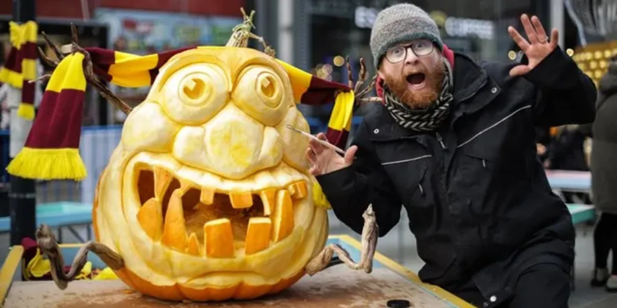 Pumpkin sculpture
