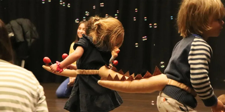 Toddlers dancing