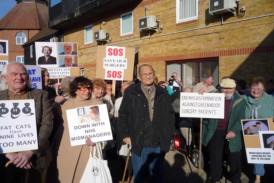 Demonstration at the Surgery