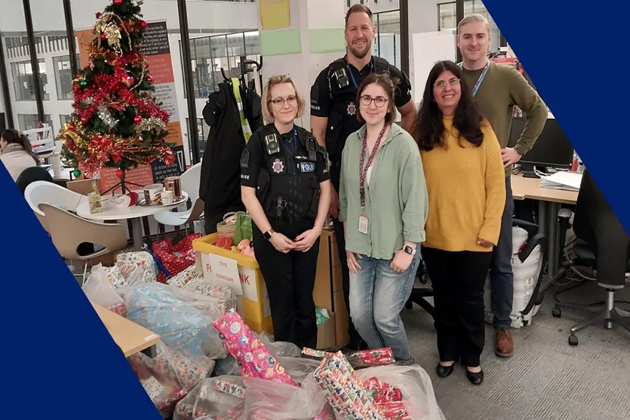 Police with xmas presents appeal for children