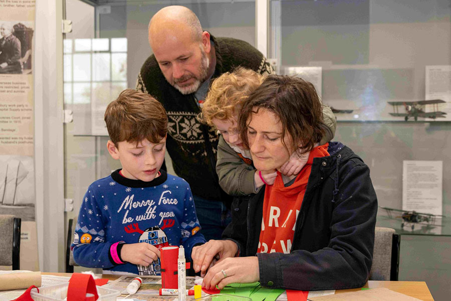 Children enjoying festive time at Stow Maries