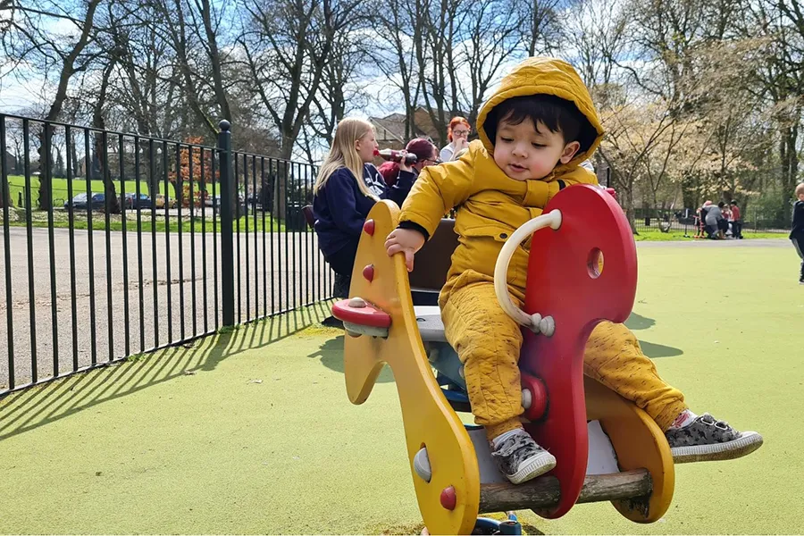 child in playground