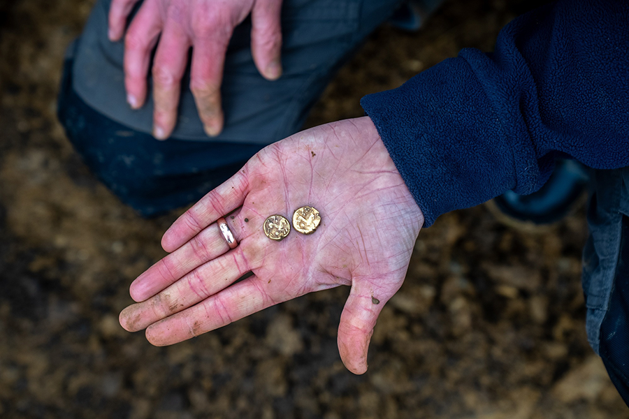 coin in hand