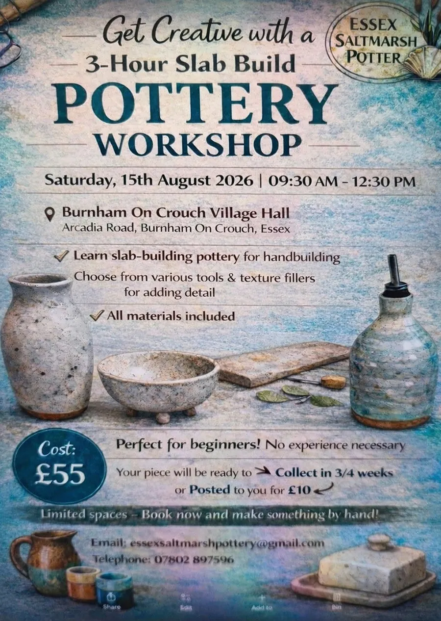 Pottery Workshop flyer