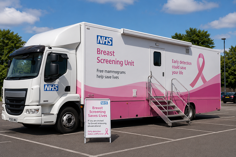 Mobile breast screening unit